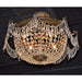 Winchester French Gold Clear Crystal 4 Light Semi-Flushmount - Semi-Flushmounts
