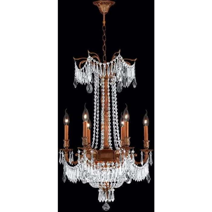 Winchester French Gold Clear Crystal 9 Light Chandelier - Chandeliers