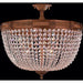 Winchester French Gold Clear Crystal 9 Light Semi-Flushmount - Semi-Flushmounts