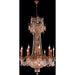 Winchester French Gold Golden Teak Crystal 15 Light Chandelier - Chandeliers