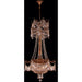 Winchester French Gold Golden Teak Crystal 3 Light Chandelier - Chandeliers