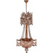 Winchester French Gold Golden Teak Crystal 3 Light Chandelier - Chandeliers