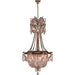 Winchester French Gold Golden Teak Crystal 4 Light Chandelier - Chandeliers
