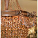Winchester French Gold Golden Teak Crystal 4 Light Chandelier - Chandeliers