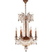 Winchester French Gold Golden Teak Crystal 9 Light Chandelier - Chandeliers