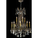 Windsor Antique Bronze Golden Teak Crystal 12 Light Chandelier - Chandeliers
