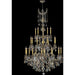 Windsor Antique Bronze Golden Teak Crystal 25 Light Chandelier - Chandeliers