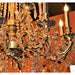 Windsor Antique Bronze Golden Teak Crystal 25 Light Chandelier - Chandeliers
