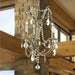 Windsor Antique Bronze Golden Teak Crystal 3 Light Chandelier - Chandeliers