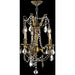 Windsor Antique Bronze Golden Teak Crystal 3 Light Chandelier - Chandeliers