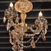 Windsor Antique Bronze Golden Teak Crystal 3 Light Semi-Flushmount - Semi-Flushmounts