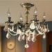 Windsor Antique Bronze Golden Teak Crystal 4 Light Semi-Flushmount - Semi-Flushmounts