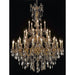 Windsor Antique Bronze Golden Teak Crystal 45 Light Chandelier - Chandeliers