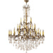 Windsor Antique Bronze Golden Teak Crystal 45 Light Chandelier - Chandeliers