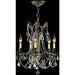 Windsor Antique Bronze Golden Teak Crystal 5 Light Chandelier - Chandeliers