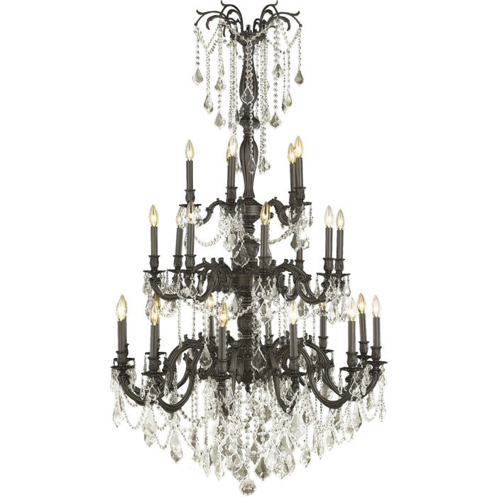 Windsor Dark Bronze Clear Crystal 25 Light Chandelier - Chandeliers
