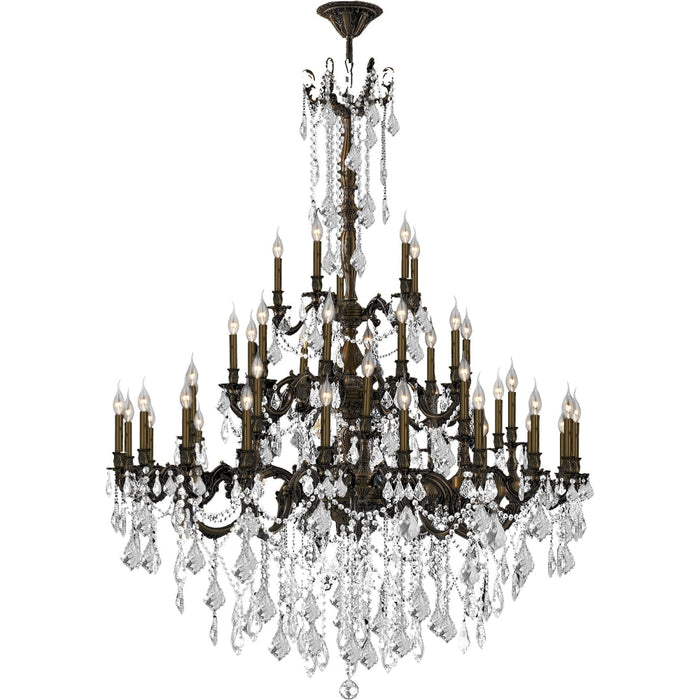 Windsor Dark Bronze Clear Crystal 45 Light Chandelier - Chandeliers