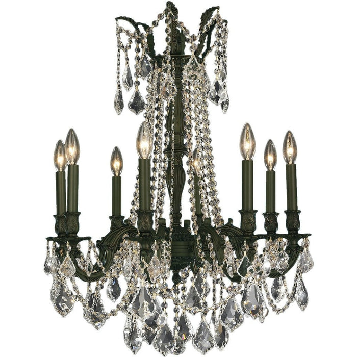 Windsor Dark Bronze Clear Crystal 8 Light Chandelier - Chandeliers