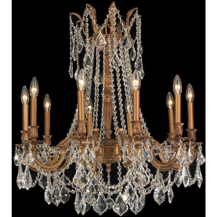 Windsor French Gold Clear Crystal 10 Light Chandelier - Chandeliers