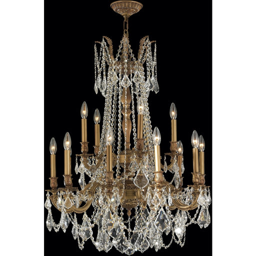 Windsor French Gold Clear Crystal 15 Light Chandelier - Chandeliers
