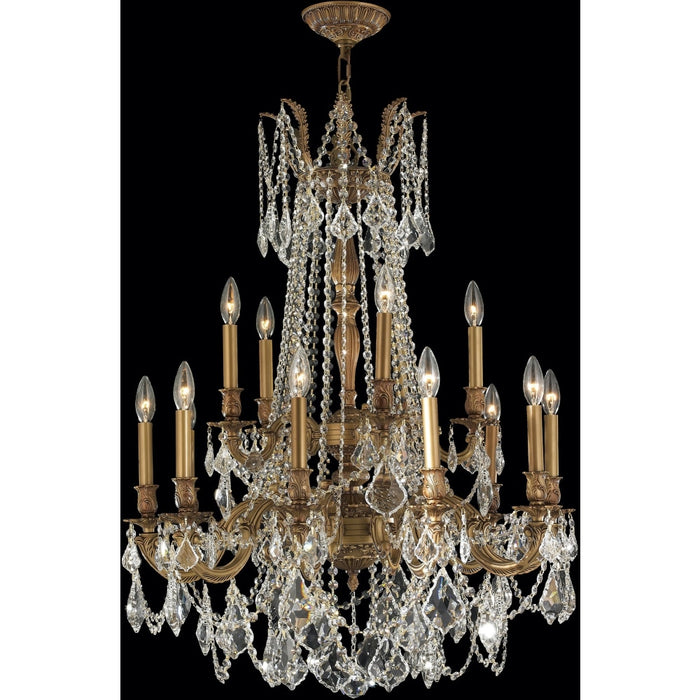 Windsor French Gold Clear Crystal 15 Light Chandelier - Chandeliers