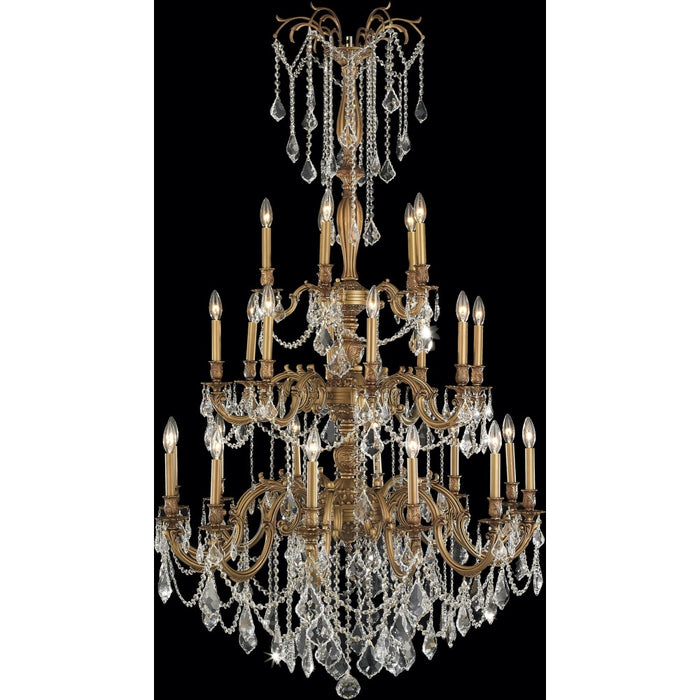 Windsor French Gold Clear Crystal 25 Light Chandelier - Chandeliers
