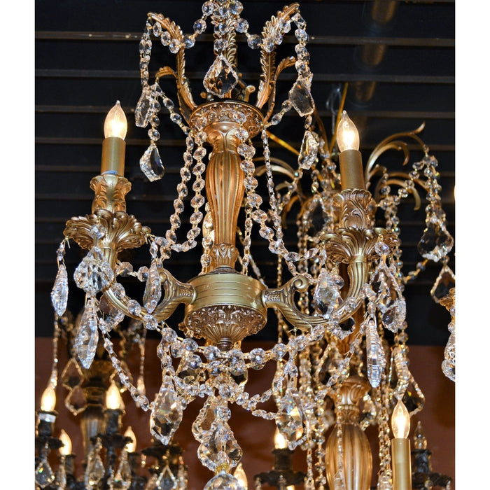 Windsor French Gold Clear Crystal 3 Light Chandelier - Chandeliers