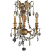 Windsor French Gold Clear Crystal 3 Light Chandelier - Chandeliers