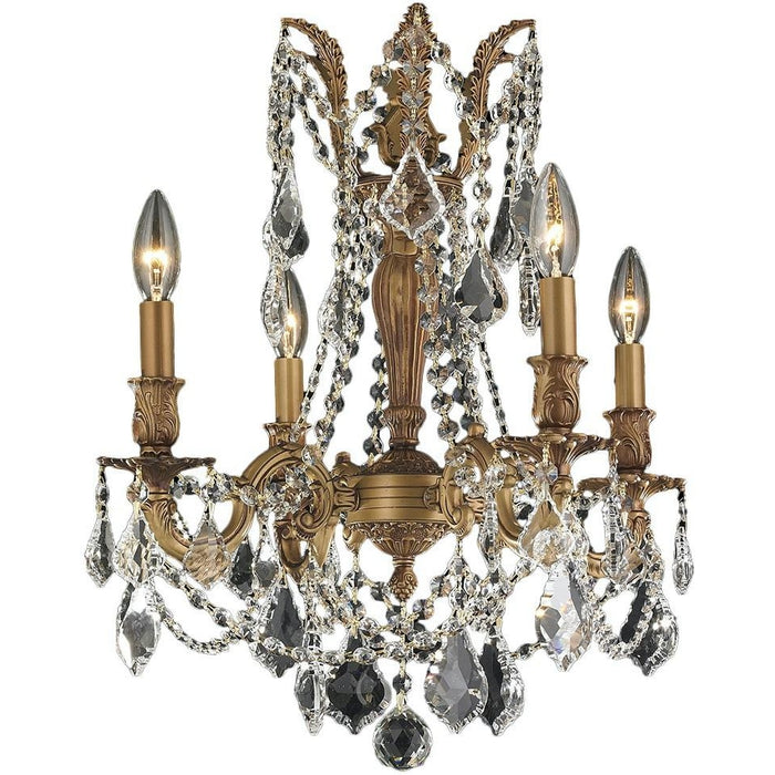 Windsor French Gold Clear Crystal 4 Light Chandelier - Chandeliers