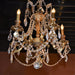 Windsor French Gold Clear Crystal 4 Light Chandelier - Chandeliers