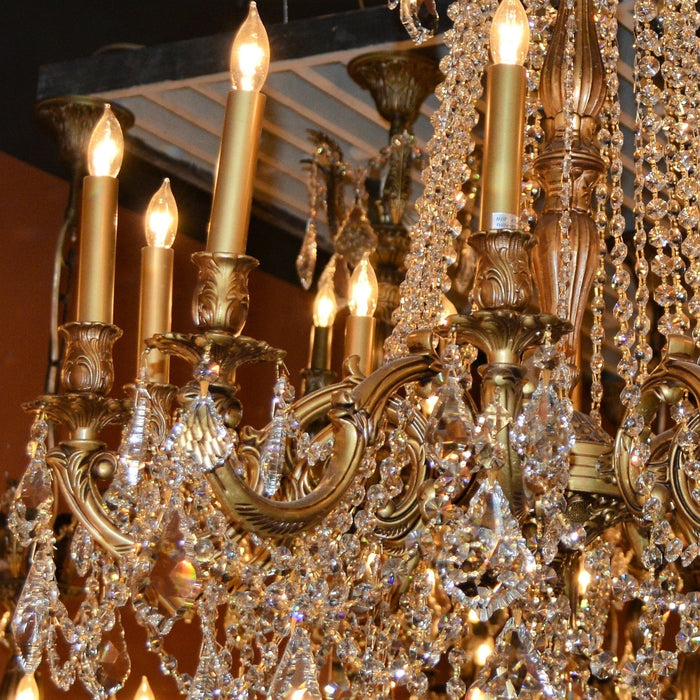 Windsor French Gold Clear Crystal 45 Light Chandelier - Chandeliers
