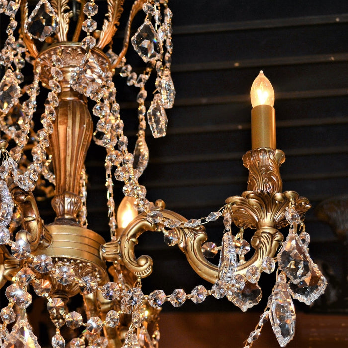 Windsor French Gold Clear Crystal 5 Light Chandelier - Chandeliers