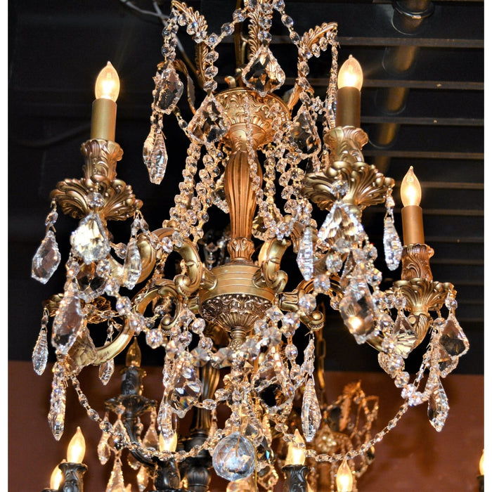 Windsor French Gold Clear Crystal 5 Light Chandelier - Chandeliers