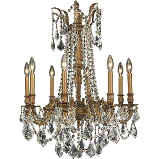 Windsor French Gold Clear Crystal 8 Light Chandelier - Chandeliers