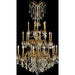 Windsor French Gold Golden Teak Crystal 25 Light Chandelier - Chandeliers