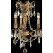 Windsor French Gold Golden Teak Crystal 3 Light Chandelier - Chandeliers