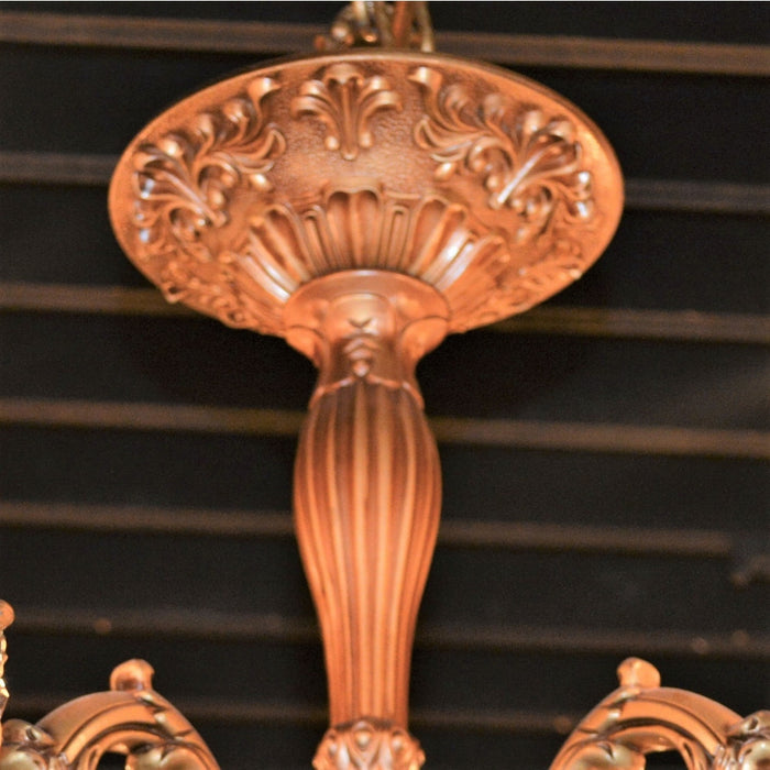 Windsor French Gold Golden Teak Crystal 4 Light Semi-Flushmount - Semi-Flushmounts