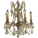 Windsor French Gold Golden Teak Crystal 5 Light Chandelier - Chandeliers