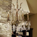 Windsor French Gold Golden Teak Crystal 5 Light Chandelier - Chandeliers