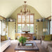 Windsor French Gold Golden Teak Crystal 5 Light Chandelier - Chandeliers