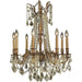 Windsor French Gold Golden Teak Crystal 8 Light Chandelier - Chandeliers