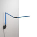 Z-Bar mini Desk Lamp with Metallic Black wall mount (Warm Light; Blue) - Wall Sconces
