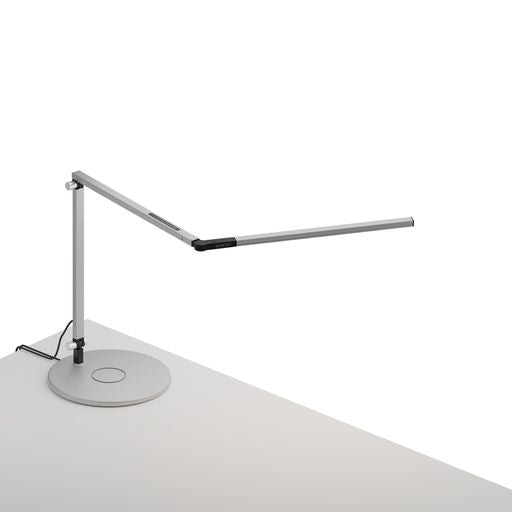 Z-Bar mini Desk Lamp with wireless charging Qi Base (Warm Light; Silver) - Desk Lamps