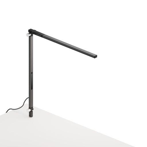 Z-Bar Solo mini Desk Lamp with through-table mount (Warm Light; Metallic Black) - Desk Lamps
